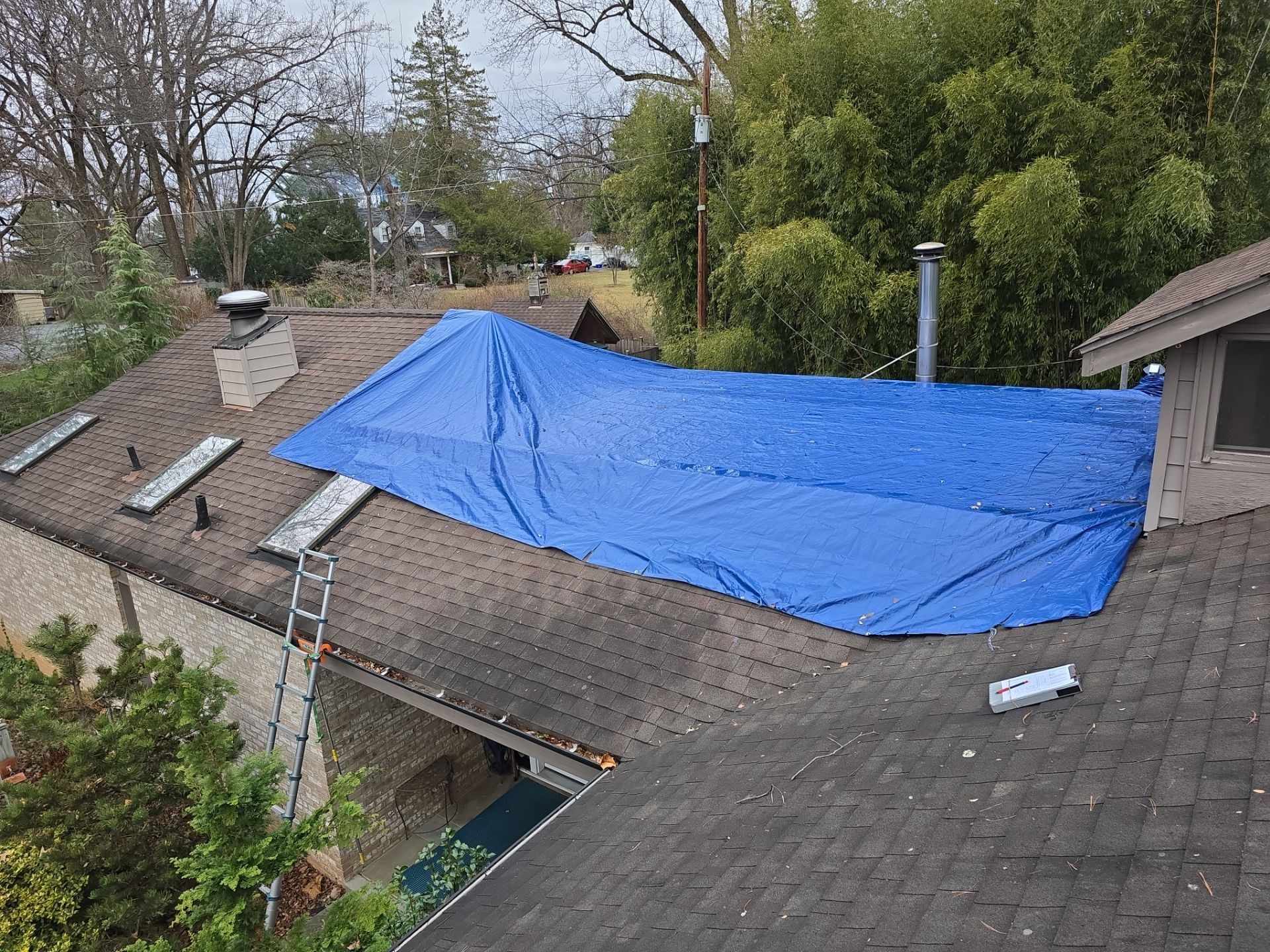 Emergency roof repairs and weather protection